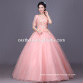 2017 Custom Made Pink Luxury Sequined Crystal Ruffles Ball Gown Quinceanera Dress Formal Party Dress